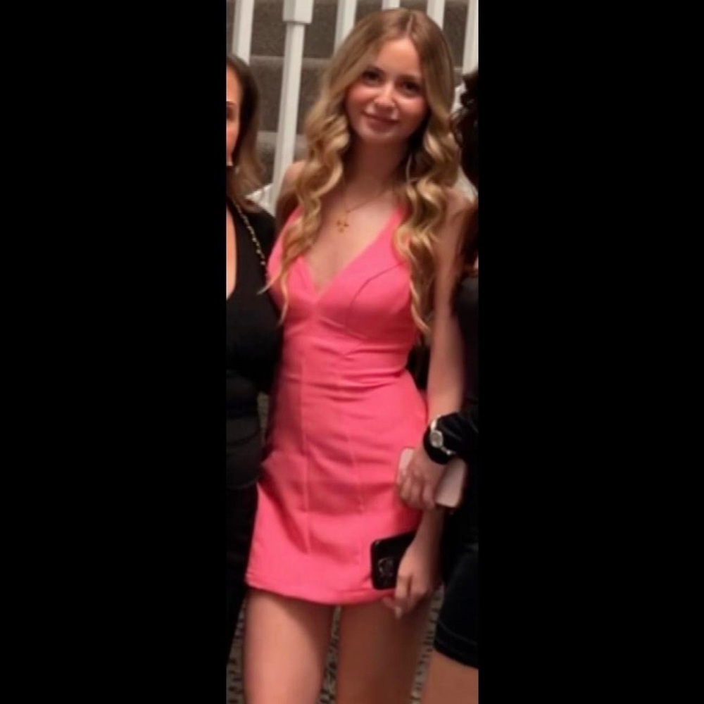 Pink Sleeveless Mini Dress